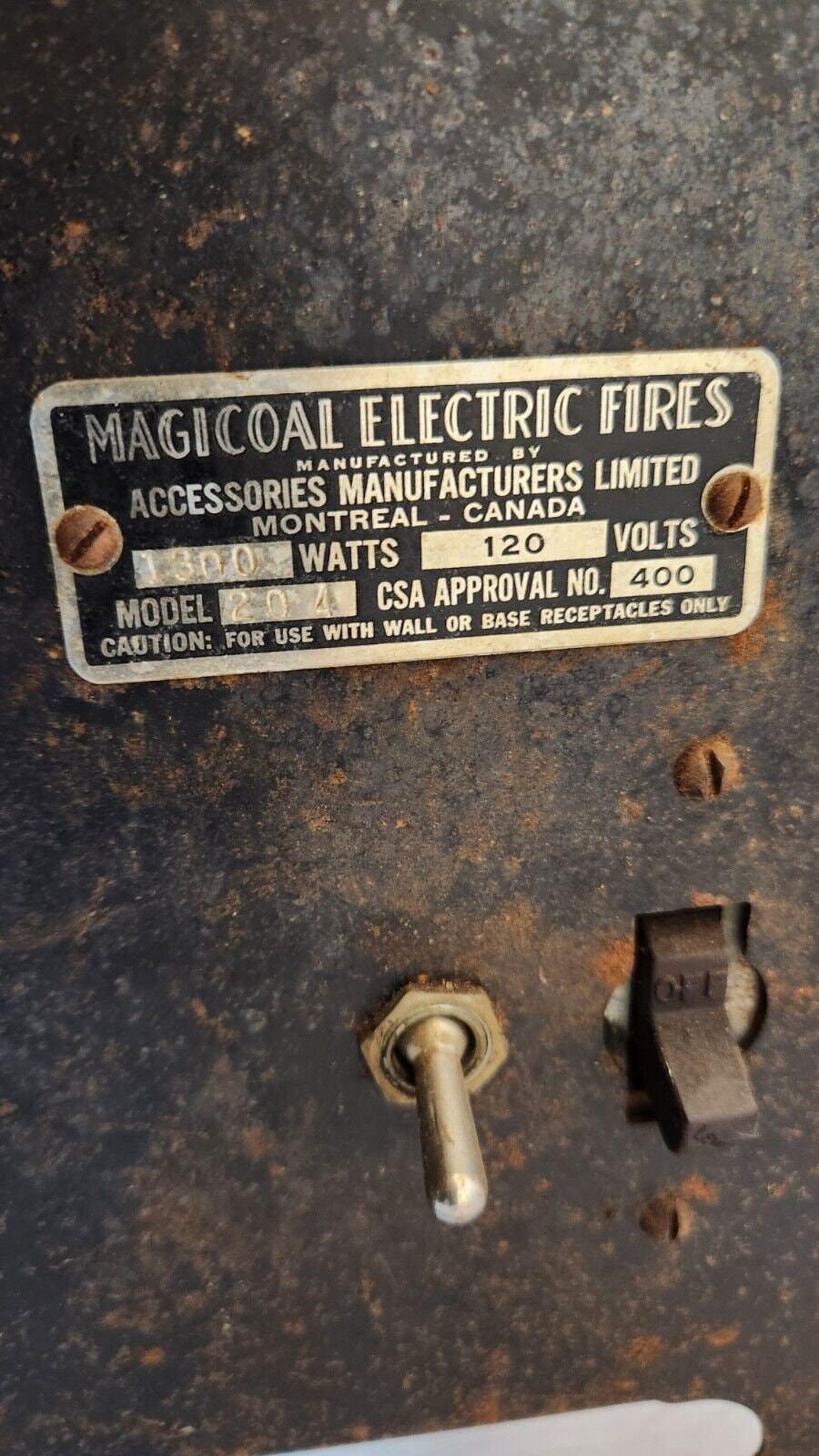 Magicoal electrical fires - cool antique electrical fireplace and heaIntroducing the Magicoal electrical fireplace and heater, a cool antique addition to your home. It was manufactured in the 1930s and 40s by the Accessories ManufactuChas Vintage ShopMagicoal electrical fires - cool antique electrical fireplace