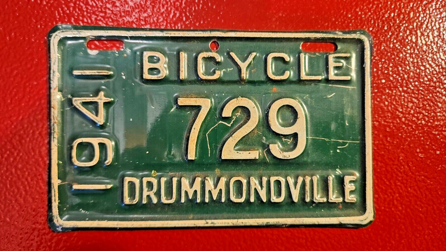 1941 quebec licence plate vintage 1941 drummonville bicycle licenceVintage 1941 Quebec bicycle licence plate featuring the city of Drummondville This very rare piece of bicycle history in Quebec is perfect for collectors and enthusiChas Vintage Shop1941 quebec licence plate vintage 1941 drummonville bicycle licence plate