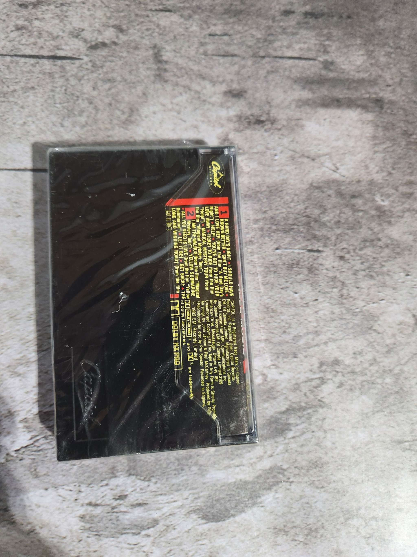 New and sealed the beatles reel music cassetteRare Treat for Beatles Lover and collector !The Beatles Reel Music new and sealed cassette !
Compilation of some Beatles greatest songs !Track list
A Hard Day's NighChas Vintage Shopbeatles reel music cassette