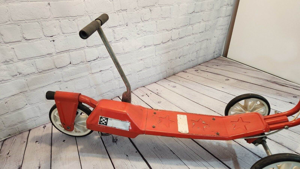 Vintage 1960s roller jeter hammer child’s red kick and go scooter  madVintage 1960s Roller Jeter Hammer Child's red kick and go Scooter made in Japan. This classic scooter is a perfect addition to any collection or a great gift for a cChas Vintage ShopVintage 1960s roller jeter hammer child’