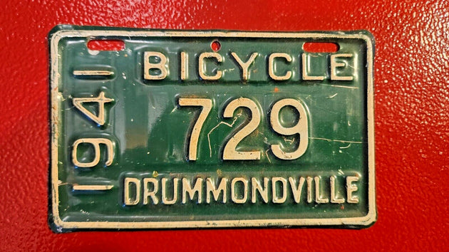 1941 quebec licence plate  vintage 1941  drummonville bicycle  licenceVintage 1941 Quebec bicycle licence plate featuring the city of Drummondville This very rare piece of bicycle history in Quebec is perfect for collectors and enthusiChas Vintage Shop1941 quebec licence plate vintage 1941 drummonville bicycle licence plate