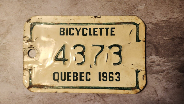 1963 quebec licence plate  vintage 1963 quebec city bicycle  licence pVintage 1963 Quebec bicycle licence plate featuring the city of Québec This very rare piece of bicycle history in Quebec is perfect for collectors and enthusiasts alChas Vintage Shop1963 quebec licence plate vintage 1963 quebec city bicycle licence plate