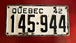 Quebec 1942 licence plate - vintage quebec car licence plateVintage Quebec car licence plate from 1942. This authentic license plate from Quebec is a perfect addition to your collection of automobilia and transportation memorChas Vintage ShopQuebec 1942 licence plate - vintage quebec car licence plate