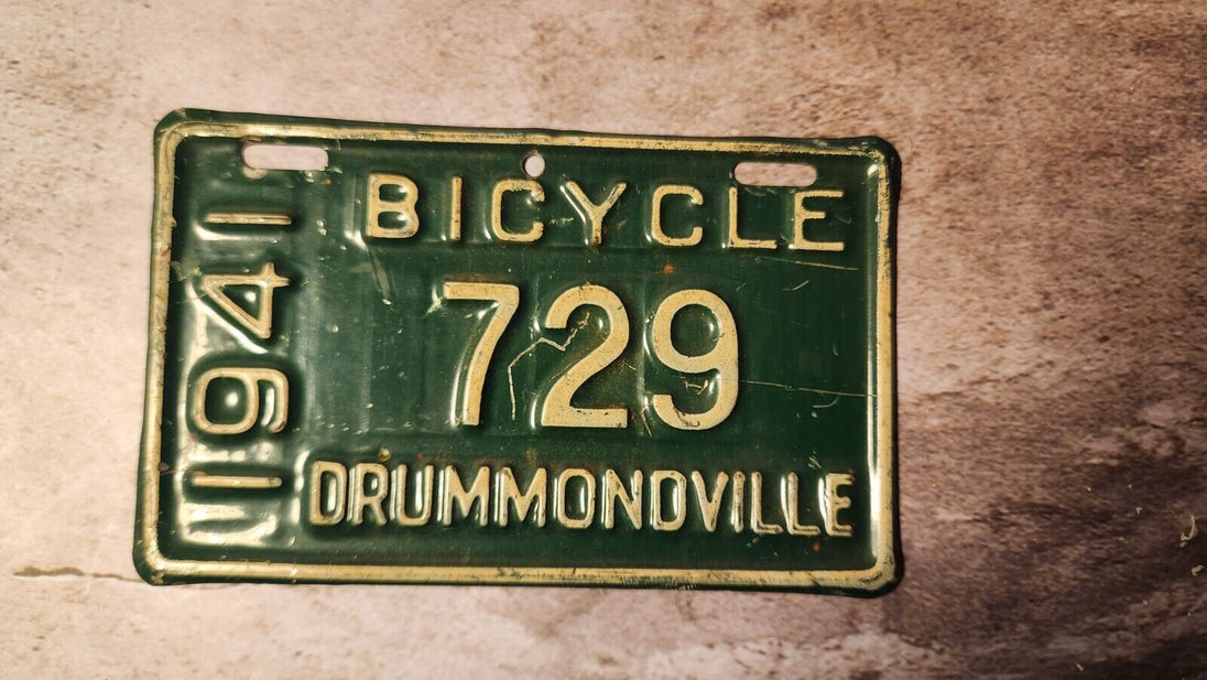 1941 quebec licence plate  vintage 1941  drummonville bicycle  licenceVintage 1941 Quebec bicycle licence plate featuring the city of Drummondville This very rare piece of bicycle history in Quebec is perfect for collectors and enthusiChas Vintage Shop1941 quebec licence plate vintage 1941 drummonville bicycle licence plate