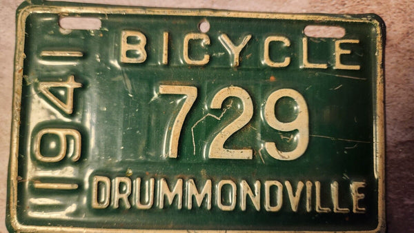 1941 quebec licence plate  vintage 1941  drummonville bicycle  licenceVintage 1941 Quebec bicycle licence plate featuring the city of Drummondville This very rare piece of bicycle history in Quebec is perfect for collectors and enthusiChas Vintage Shop1941 quebec licence plate vintage 1941 drummonville bicycle licence plate