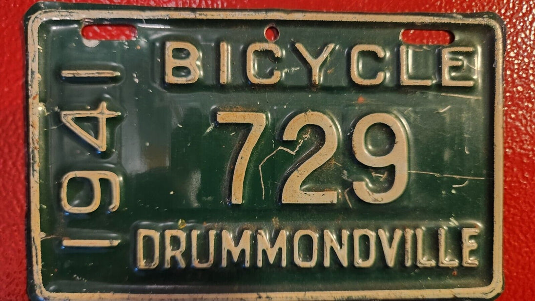 1941 quebec licence plate  vintage 1941  drummonville bicycle  licenceVintage 1941 Quebec bicycle licence plate featuring the city of Drummondville This very rare piece of bicycle history in Quebec is perfect for collectors and enthusiChas Vintage Shop1941 quebec licence plate vintage 1941 drummonville bicycle licence plate