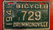 1941 quebec licence plate  vintage 1941  drummonville bicycle  licenceVintage 1941 Quebec bicycle licence plate featuring the city of Drummondville This very rare piece of bicycle history in Quebec is perfect for collectors and enthusiChas Vintage Shop1941 quebec licence plate vintage 1941 drummonville bicycle licence plate