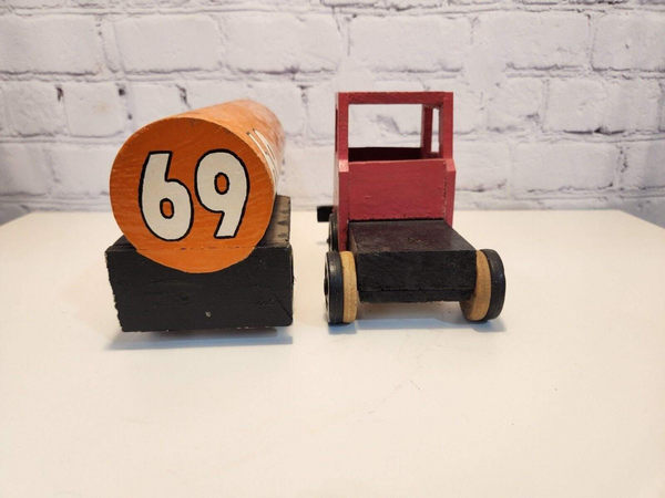 Vintage hand made toy truck  wood tanker toy truck  vintage handcrafteThis vintage dump truck is a unique find for any collector or lover of handcrafted toys. Made of wood and metal and recycle parts this truck was hand made in Canada Chas Vintage ShopVintage hand made toy truck wood tanker toy truck vintage handcrafted toys