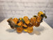 Vtg mcm cluster of large amber honey  lucite acrylic grapes  with plasThis vintage mid-century cluster of large amber honey lucite acrylic grapes with plastic leaves is a timeless piece of art that will add a touch of elegance to any sChas Vintage Shoplarge amber honey lucite acrylic grapes