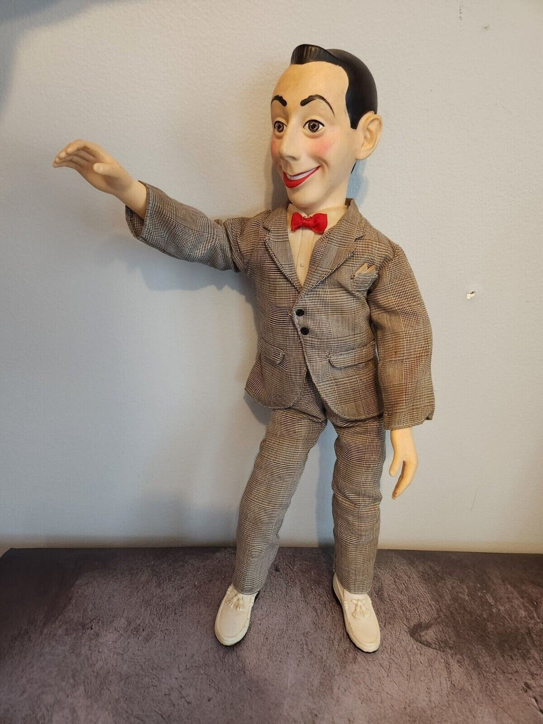 Vintage 1987 matchbox talking pee-wee herman 17” tall doll peewee ‘s pThis vintage 1987 Matchbox talking Pee-wee Herman action figure stands at 17 inches tall and is an original licensed reproduction. Perfect for any fan of the Pee-weeChas Vintage ShopVintage 1987 matchbox talking pee-wee herman 17” tall doll peewee ‘