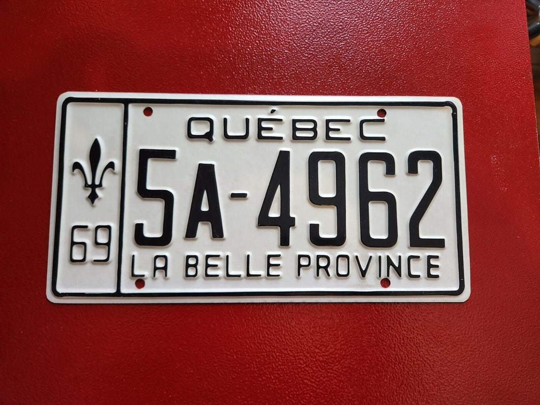 1969 quebec car licence plate - cinema prop plate not real licence plaThis 1969 Quebec car licence plate is perfect for any cinema prop or licence plate collection Please note that this is not a real licence plate , it is a movie prop Chas Vintage Shop1969 quebec car licence plate - cinema prop plate