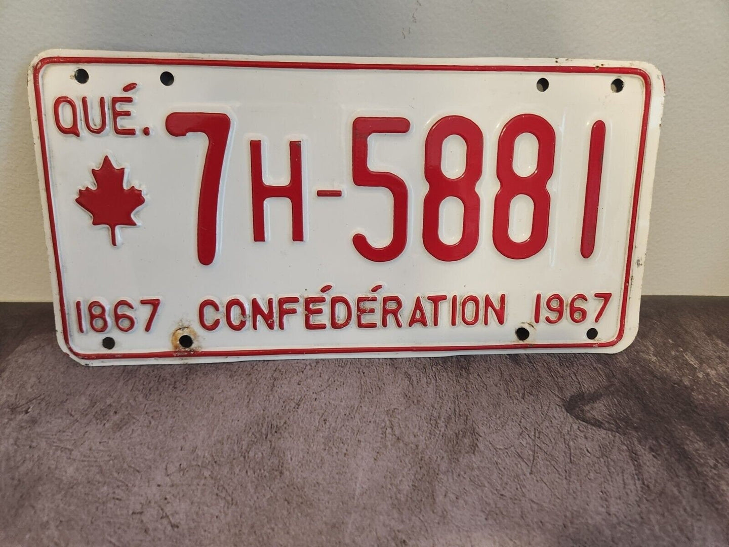 1967 quebec car licence plate quebec vintage 1967 licence plate - confVintage 1967 Quebec licence plate featuring the Confederation commemorationThis authentic piece of Canadian automobilia is a must-have for any collector or history bChas Vintage Shop1967 quebec car licence plate quebec vintage 1967 licence plate - confederation