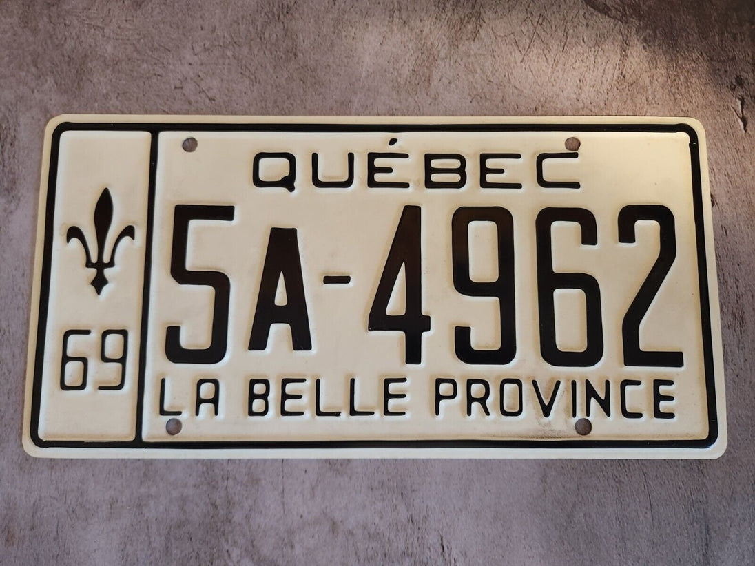 1969 quebec car licence plate - cinema prop plate not real licence plaThis 1969 Quebec car licence plate is perfect for any cinema prop or licence plate collection Please note that this is not a real licence plate , it is a movie prop Chas Vintage Shop1969 quebec car licence plate - cinema prop plate