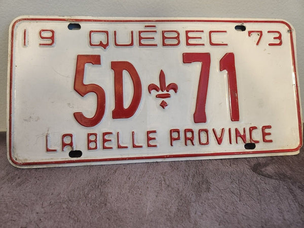 1973 quebec licence plate quebec vintage licence plate low numberQuebec 1973 licence plate, vintage and low-numbered, perfect for collectors and car enthusiasts. Made in Canada, this piece of automobilia is a rare find and a greatChas Vintage Shop1973 quebec licence plate quebec vintage licence plate low number