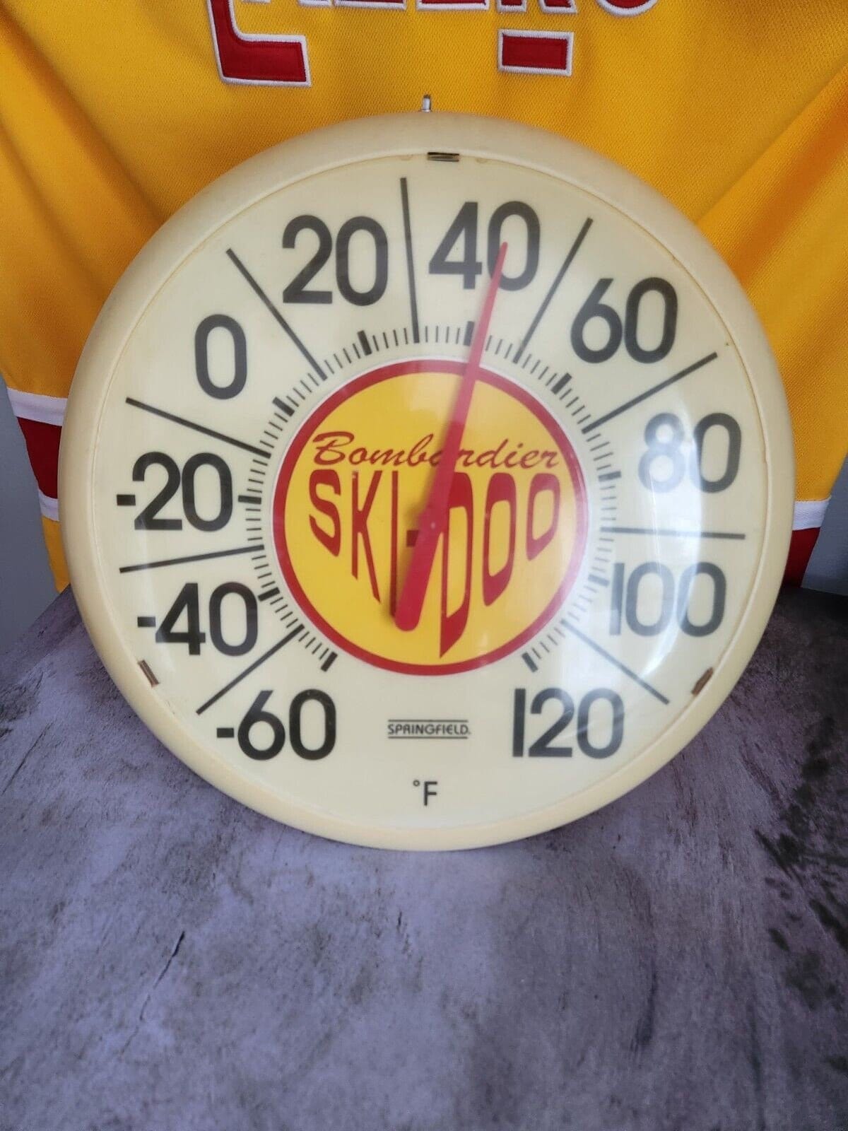 Ski doo vintage round advertising thermometer - bombardier vintage advThis vintage Ski Doo advertising thermometer from the 1960s is a perfect addition to any collection of vintage ski doo Bombardier memorabilia. The round thermometer Chas Vintage ShopSki doo vintage round advertising thermometer - bombardier vintage advertizing