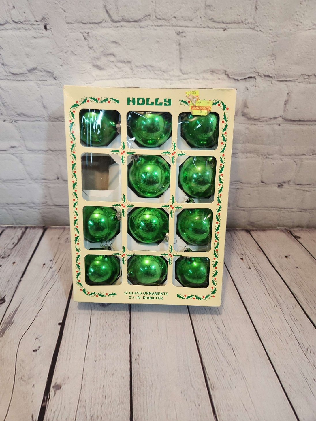 Holly green 11 round christmas tree ornaments christmas  vintage ornamGive your tree the perfect vintage charm !Set of 11 Brilliant green Blown Glass globe Ornaments in Original Box.The box has the cellophane window .Ornaments measure Chas Vintage ShopHolly green 11 round christmas tree ornaments christmas vintage ornaments vintage christmas tree decoration globe ornaments ball ornaments