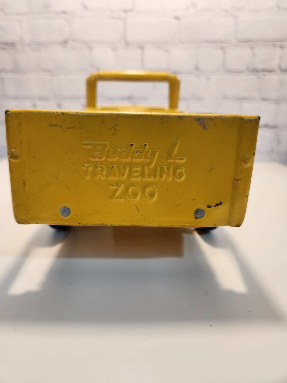 Buddy L vintage toy travelling zoo  yellow Buddy Lpick truck - pressedBuddy L vintage toy travelling zoo Vintage Buddy L pick Truck - Pressed SteelToy Buddy L vintage toy from the 1960's Vintage pick upThis is a 1:16 scale pick truck lChas Vintage Shopvintage toy travelling zoo yellow Buddy Lpick truck - pressed steel toy buddy