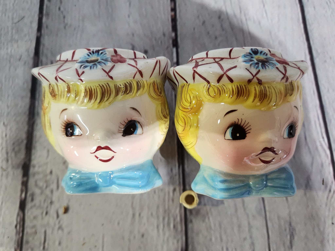 Lefton miss dainty salt and pepper shakers  from the 1950's lefton misLefton Miss Dainty salt and pepper shakers from the 1950's Lefton Miss Dainty'scollectables
These are hand painted and hard to find, in this condition. Number 7028BoChas Vintage ShopLefton miss dainty salt