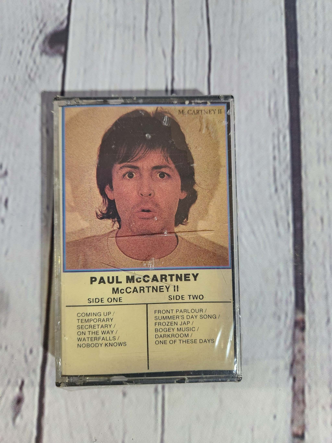 New sealed paul mccartney 2 (solo album) cassettePaul McCartney 2 (solo album Wings did not participate in any of the songs) NEWSEALED cassette !
Released in 1980, canadian printTrack list :
Coming Up 3:52
TemporarChas Vintage Shopsealed paul mccartney 2 (solo album) cassette