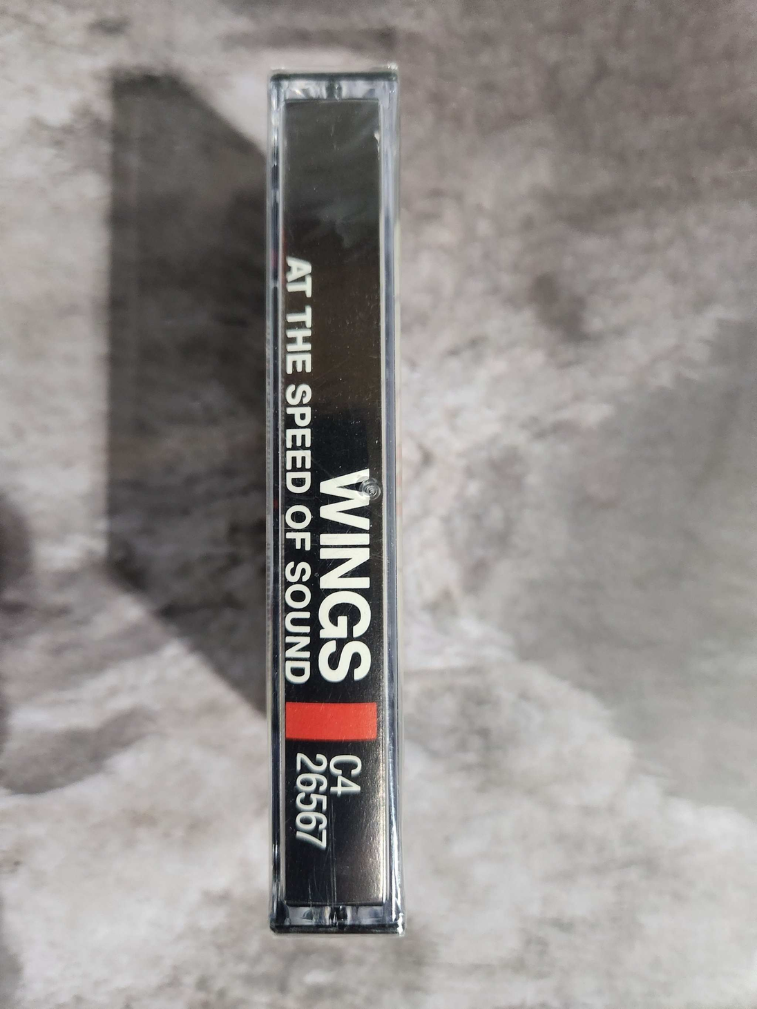 New and sealed paul mccartney wings at the speed of sound  cassette blPaul McCartney, Wings at the speed of sound NEW SEALED cassette !Black Label editionTrack list :Let 'Em In
The Note You Never Wrote
She's My Baby
Beware My Love
WinoChas Vintage Shopsealed paul mccartney wings