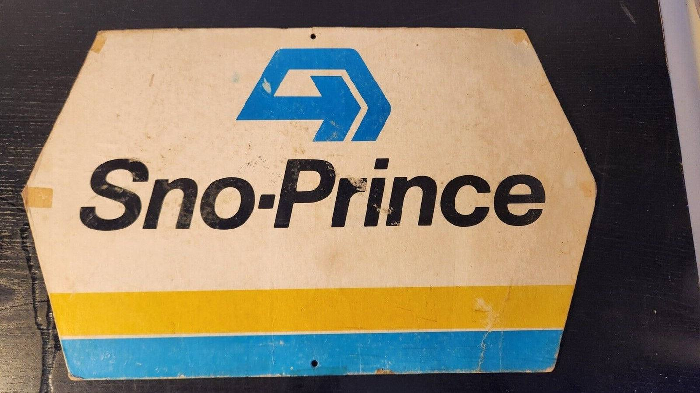 1970's sno prince  vintage cardboard dealer sign vintage snowmobile deThis vintage cardboard dealer sign from the 1970s features the iconic Sno Prince logo and is a must-have for collectors of gas and oil memorabilia. The multi-coloredChas Vintage Shopsno prince vintage cardboard dealer sign vintage snowmobile dealer sign