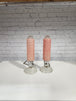 Art deco pink glass lamps vtg art deco lamp  art deco set of pink torpArt Deco pink glass lamps VTG art deco lamp ART DECO set of pink torpedo lampskyscrapper lamp art deco lamp 1930's or 40's art deco lampThis is a very cute set of piChas Vintage ShopArt deco pink glass lamps vtg art deco lamp art deco set