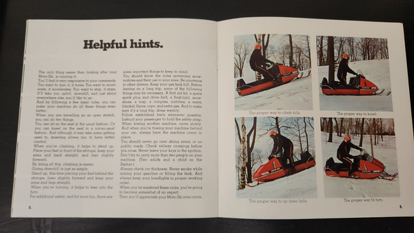 Your 1971 Moto Ski vintage snowmobile booklet  7,5 in X 7,5 in 13 pageGet your hands on this Moto SKI vintage snowmobile booklet from 1971! This 13-page booklet, measuring 7.5 inches by 7.5 inches, is a collector's item for any transpoChas Vintage Shop1971 Moto Ski vintage snowmobile booklet 7,5