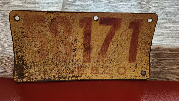 WOW 1919 Quebec antique  licence plate . Plaque immatriculation  du QuThis antique 1919 Quebec licence plate is a rare and valuable find for collectors of Canadian automobilia. This unique piece of transportation history is a unique adChas Vintage ShopWOW 1919 Quebec antique licence plate